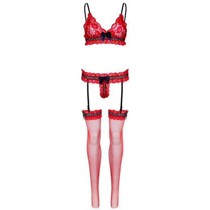 LEG AVENUE - THREE PIECES SET ONE SIZE - RED - 5