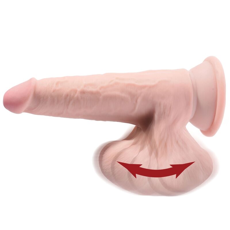 KING COCK - PLUS 3D DILDO SWINGING BALLS 12.7 CM - 4