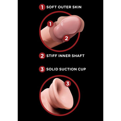 KING COCK - PLUS 3D DILDO SWINGING BALLS 12.7 CM - 2