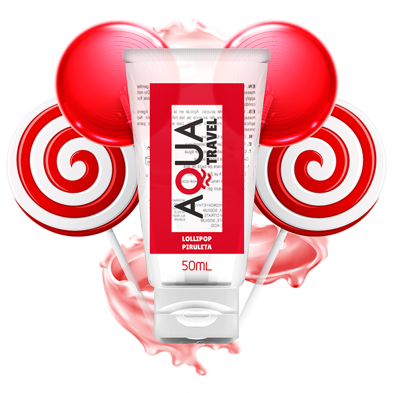 AQUA TRAVEL - LOLLIPOP FLAVOUR WATERBASED LUBRICANT - 50 ML - 1
