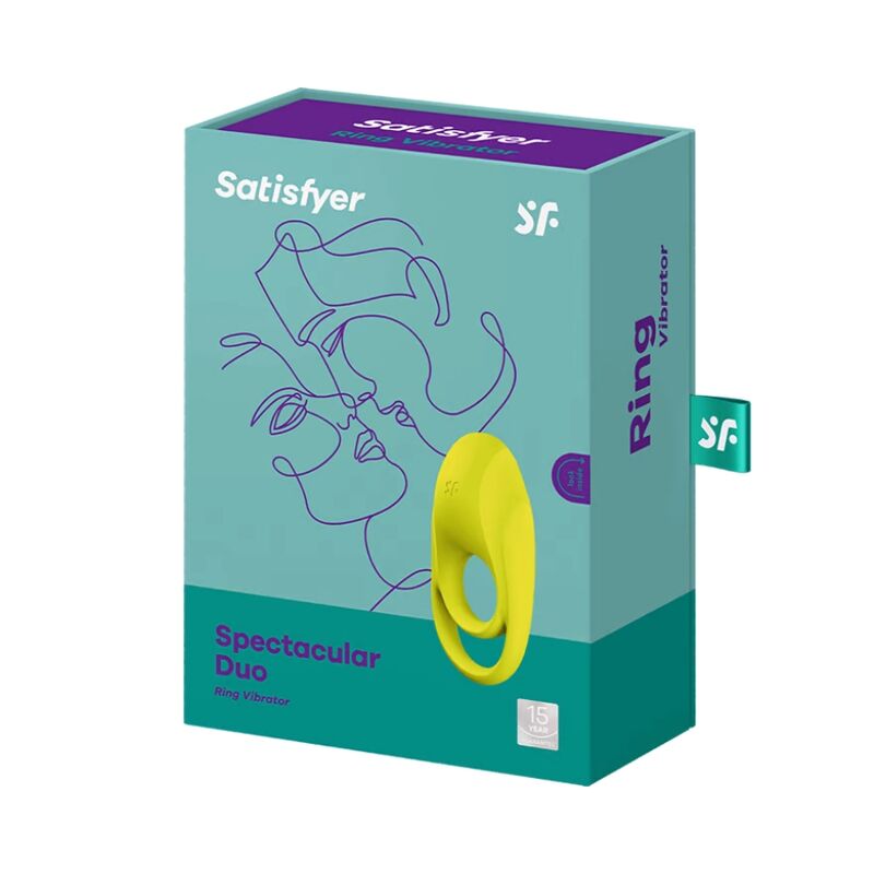 SATISFYER - SPECTACULAR DUO RING VIBRATOR YELLOW - 1