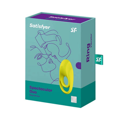 SATISFYER - SPECTACULAR DUO RING VIBRATOR YELLOW - 1