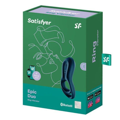 SATISFYER - EPIC DUO RING VIBRATOR APP BLUE - 2