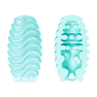 PRETTY LOVE - TURQUOISE DOUBLE SIDED MASTURBATOR EGG - 3