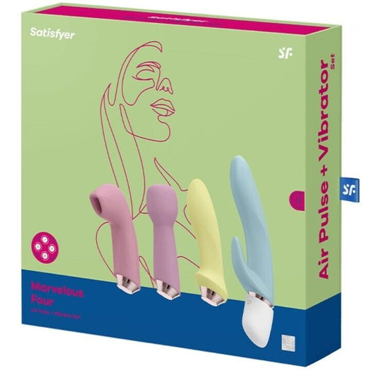 SATISFYER - MARVELOUS FOUR VIBRATOR & AIR PULSE SET - 1