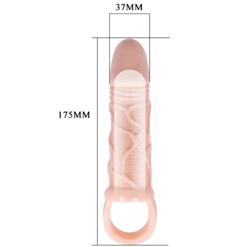 BAILE - PENIS EXTENDER SHEATH WITH STRAP FOR TESTICLES 13.5 CM - 2