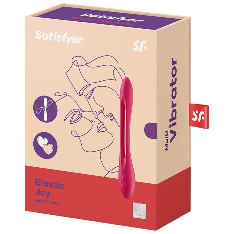 SATISFYER - ELASTIC JOY MULTI VIBRATOR RED - 2