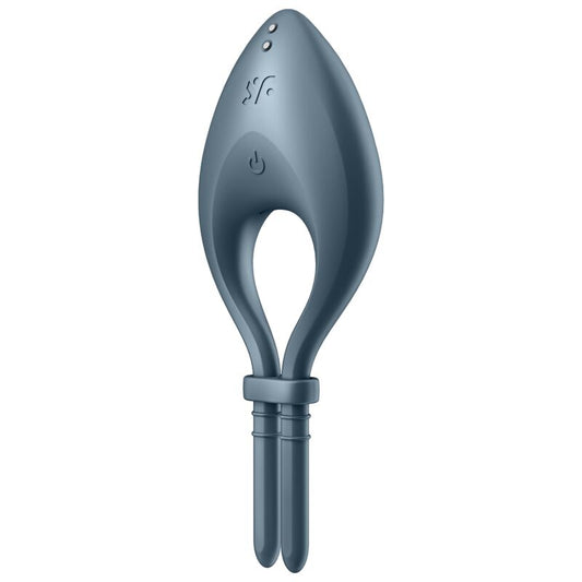 SATISFYER - BULLSEYE RING VIBRATOR APP GREY - 1