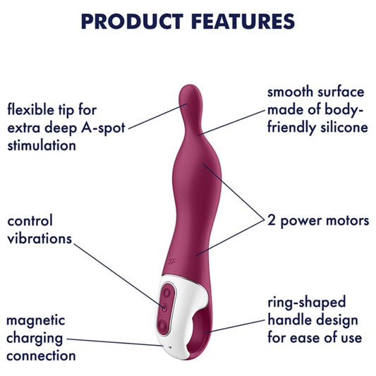 SATISFYER - AMAZING 1 ASPOT VIBRATOR BERRY - 1