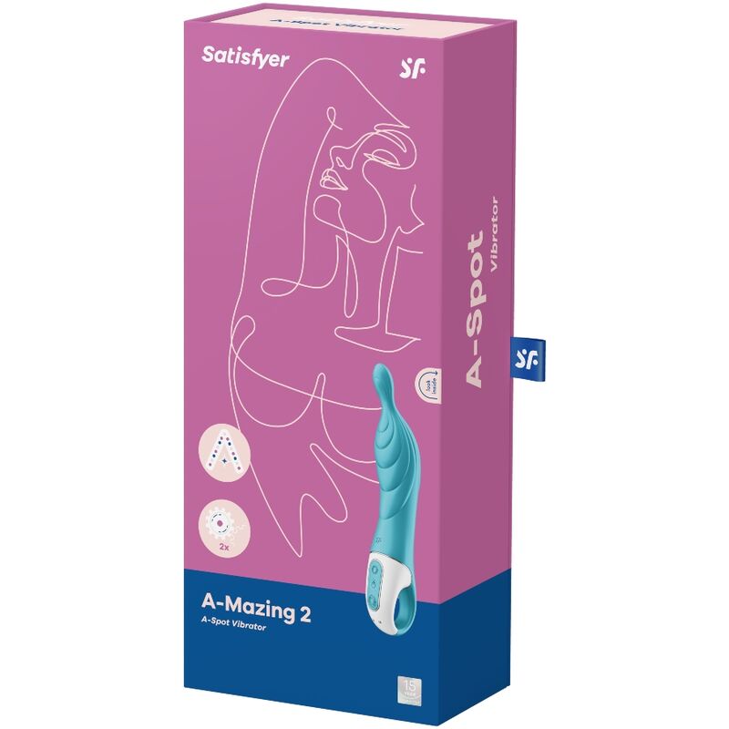 SATISFYER - AMAZING 2 ASPOT VIBRATOR TURQUOISE - 3
