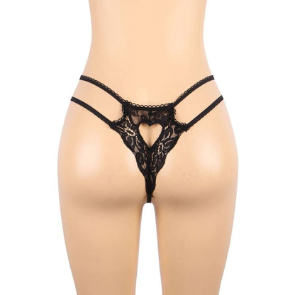 SUBBLIME - THREE-PIECE SET BRA + GARTER BELT + THONG L/XL