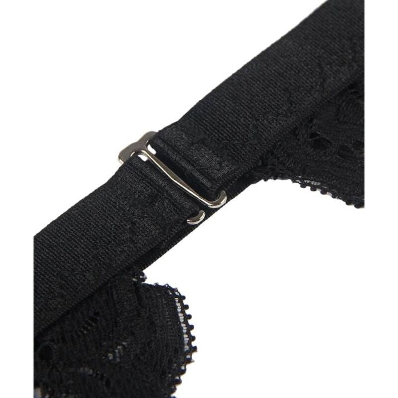 SUBBLIME - THREE-PIECE SET BRA + GARTER BELT + THONG L/XL