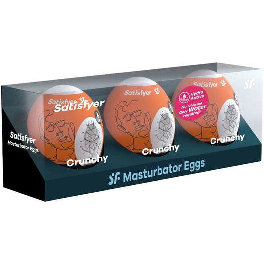 SATISFYER - 3 MASTURBATOR EGGS CRUNCHY - 1