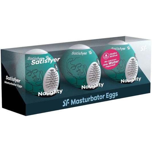 SATISFYER - 3 MASTURBATOR EGGS NAUGHTY - 1