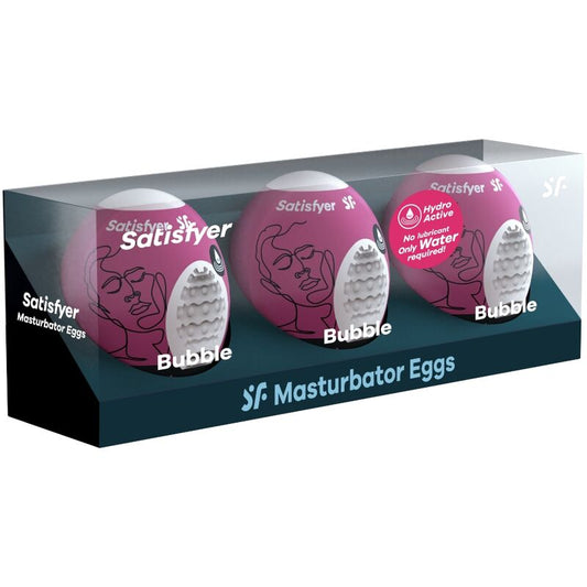 SATISFYER - 3 MASTURBATOR EGGS BUBBLE - 1