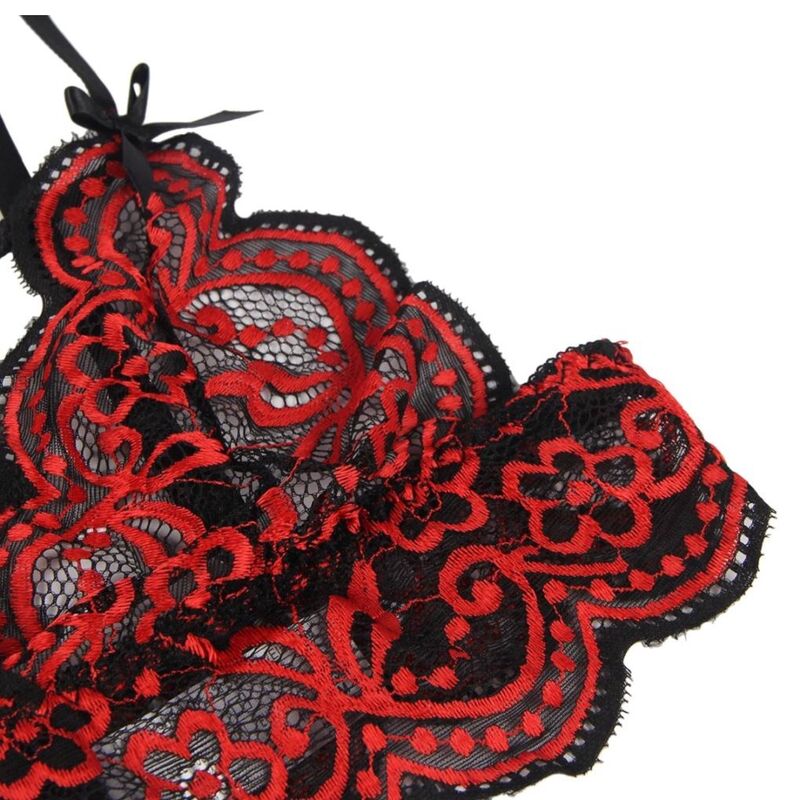 SUBBLIME - TWO-PIECE SET: LACE TOP AND PANTIES, L/XL