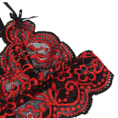 SUBBLIME - TWO-PIECE SET: LACE TOP AND PANTIES, L/XL