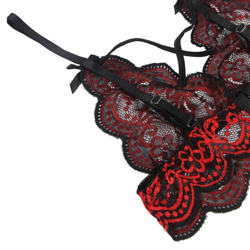 SUBBLIME - TWO-PIECE SET: LACE TOP AND PANTIES, L/XL