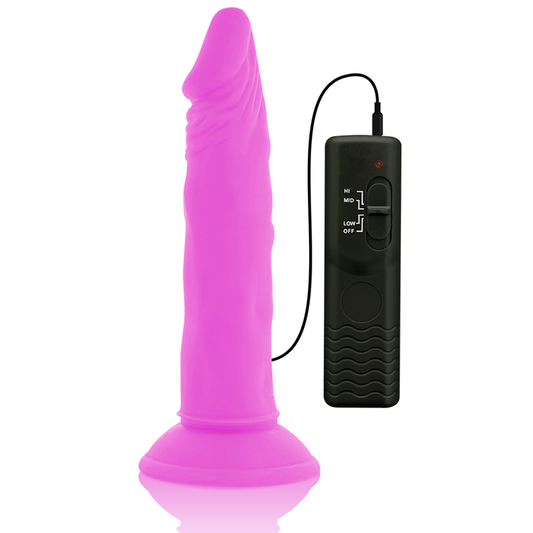 DIVERSIA - FLEXIBLE VIBRATING DILDO PURPLE 23 CM -O- 4.3 CM - 1