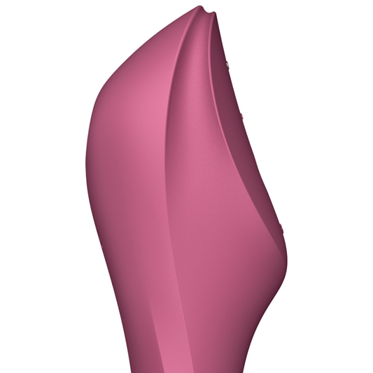 SATISFYER - CURVY TRINITY 3 AIR PULSE VIBRATOR RED - 1