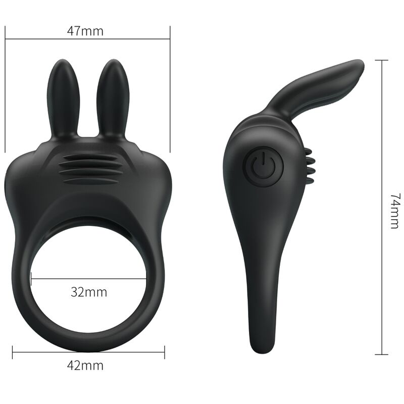 PRETTY LOVE - DAVION RABBIT VIBRATOR RING - 1