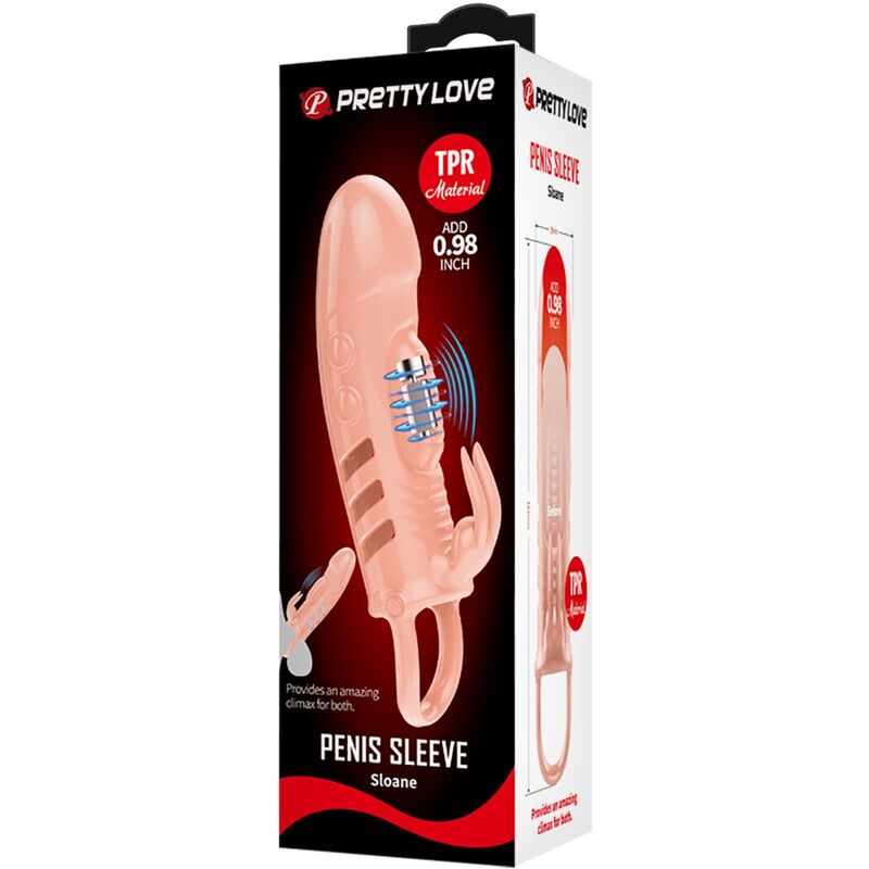 PRETTY LOVE - SLOANE NATURAL RABBIT PENIS SHEATH - 2