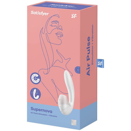 SATISFYER - SUPERNOVA AIR PULSE STIMULATOR & VIBRATION PINK - 1