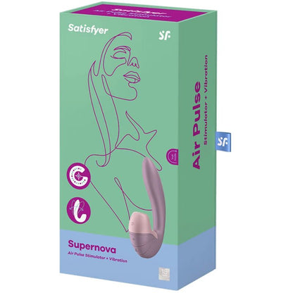SATISFYER - SUPERNOVA AIR PULSE STIMULATOR & VIBRATION PINK - PINK - 5