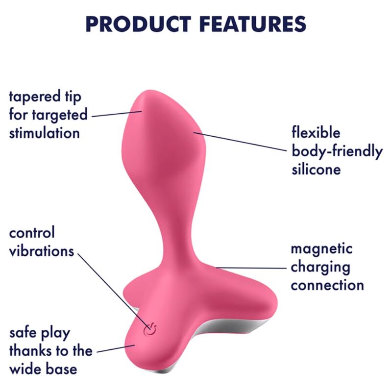 SATISFYER - BLACK GAME CHANGER PLUG VIBRATOR