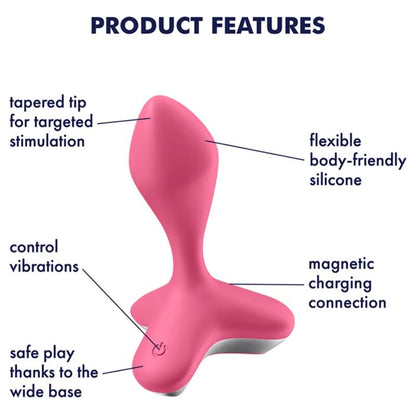 SATISFYER - BLACK GAME CHANGER PLUG VIBRATOR