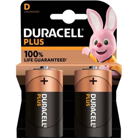 DURACELL - PLUS POWER 100 ALKALINE BATTERY D LR20 2 UNITS - 1