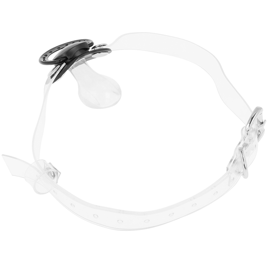 OHMAMA FETISH TRANSPARENT PACIFIER GAG - 1