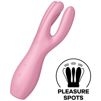 SATISFYER - THREESOME 3 VIBRATOR MINT - PINK - 4