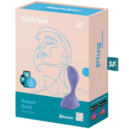 SATISFYER - SWEET SEAL VIBRATING PLUG APP VIOLET - 4