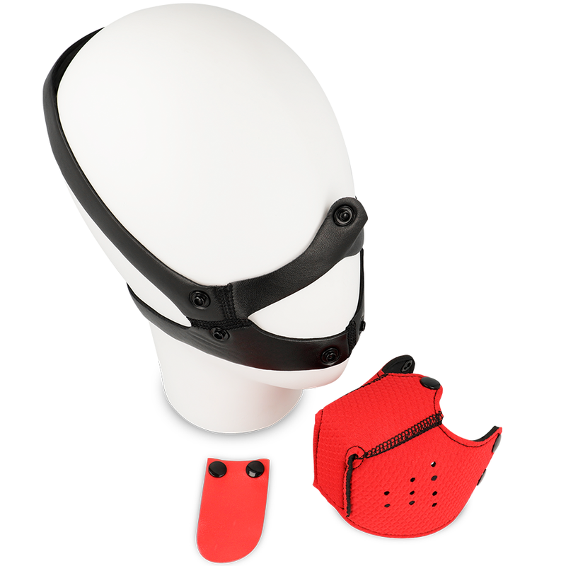 OHMAMA FETISH DOG MUZZLE - RED - 2