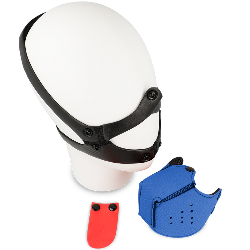 OHMAMA FETISH DOG MUZZLE - BLUE - 1