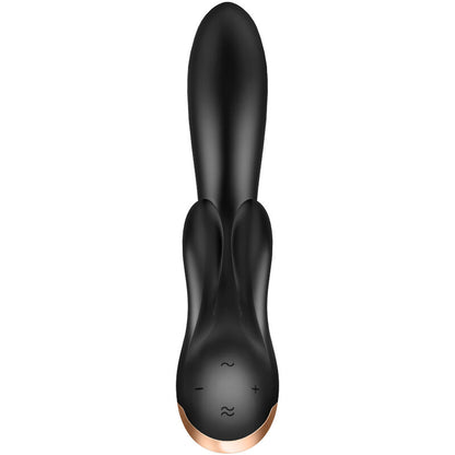 SATISFYER - DOUBLE FLEX VIBRATOR APP BLACK - WHITE - 7