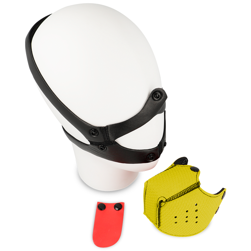 OHMAMA FETISH DOG MUZZLE - YELLOW - 2