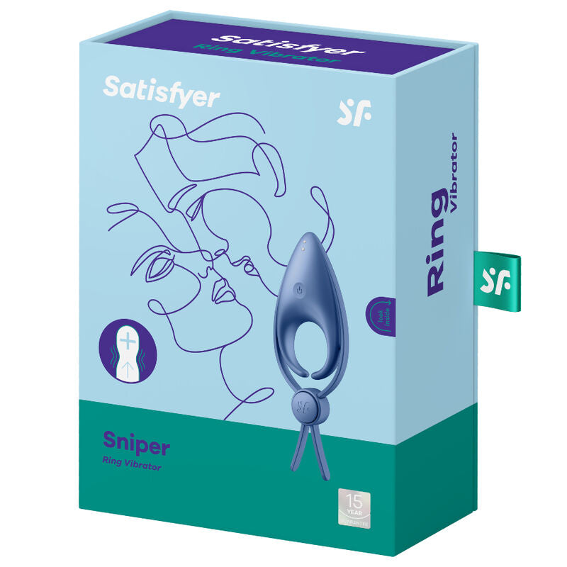 SATISFYER - SNIPER RING VIBRATOR BLACK - 2
