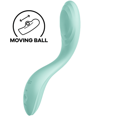 SATISFYER - RRROLLING PLEASURE GSPOT VIBRATOR WHITE - GREEN - 5