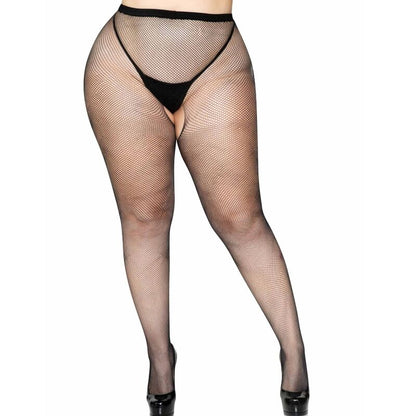 LEG AVENUE - MESH PANTS WITH CROTCH OPENING PLUS - 2