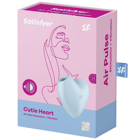 SATISFYER - CUTIE HEART AIR PULSE STIMULATOR AND VIBRATOR PINK