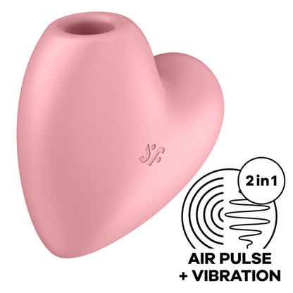 SATISFYER - CUTIE HEART AIR PULSE STIMULATOR & VIBRATOR PINK - PINK - 8