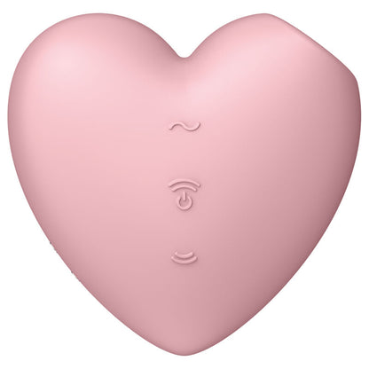 SATISFYER - CUTIE HEART AIR PULSE STIMULATOR & VIBRATOR PINK - BLUE - 5