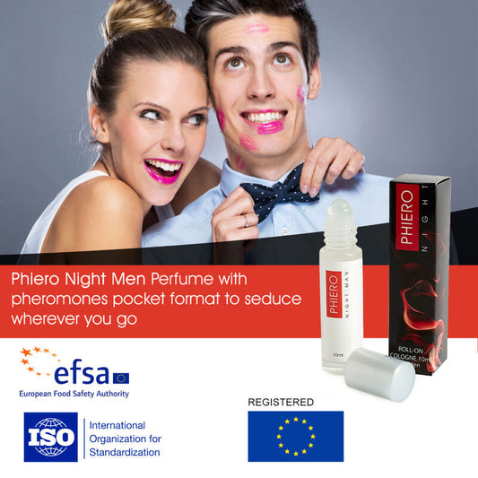 500 COSMETICI - PHIERO NOTTE UOMO PERFUMO FEROMONI PER UOMINI CON ROLL-ON