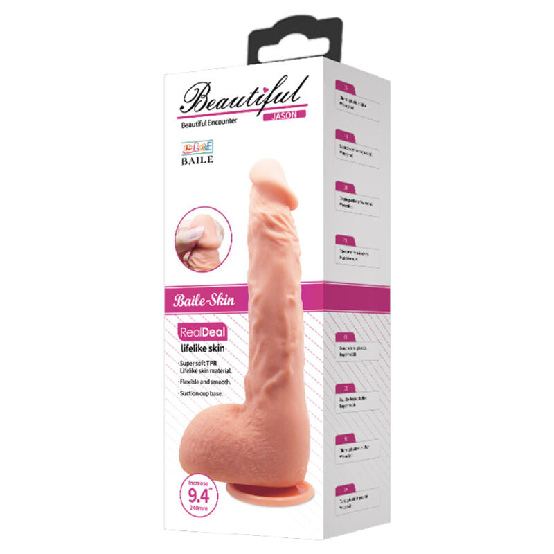 BAILE - REALISTIC DILDO JASON NATURAL 24 CM - 2