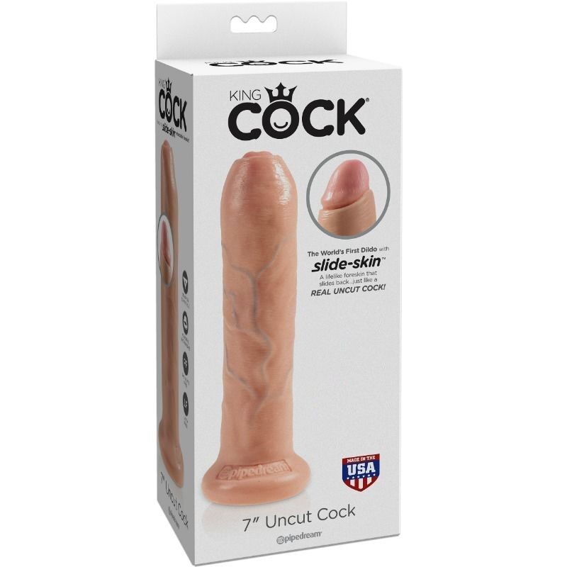 KING COCK - REALISTIC DILDO UNCUT FLESH 21 CM - 4