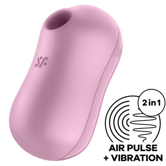 SATISFYER - COTTON CANDY AIR PULSE STIMULATOR & VIBRATOR PINK - LILAC - 1