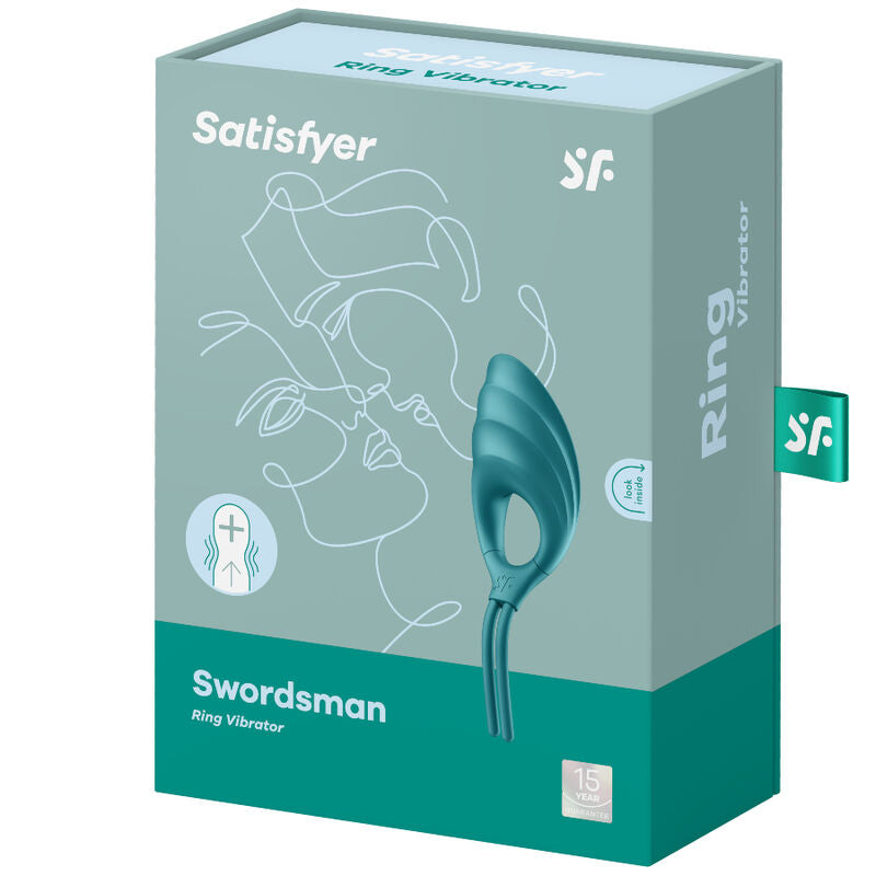 SATISFYER - SWORDSMAN RING VIBRATOR BLUE - 2