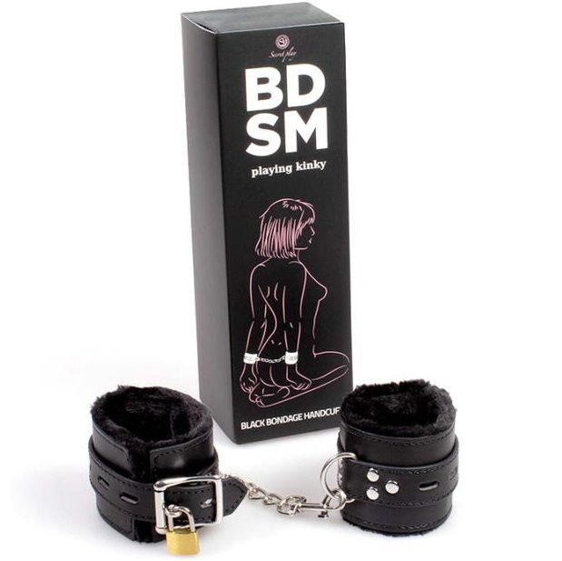 SECRETPLAY - BLACK BONDAGE HANDCUFFS BDSM COLLECTION - 5